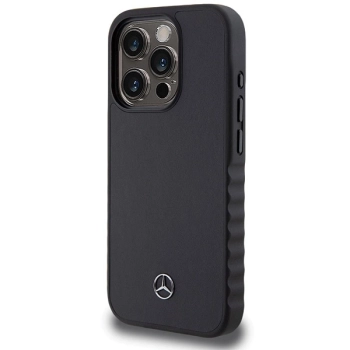 Etui Mercedes Smooth Leather na iPhone 15 Pro Max - czarne