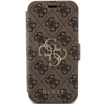 Etui Guess 4G Metal Logo na iPhone 15 Pro Max - brązowe