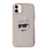 Etui Karl Lagerfeld IML Choupette Head & Monogram na iPhone 11 / Xr - różowe