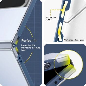 Etui Spigen Cyrill Color Brick na Samsung Galaxy Z Flip 4 - matowo-ciemnoniebieskie