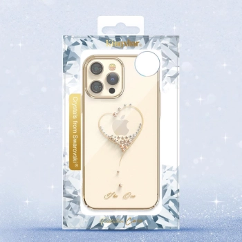 Kingxbar Elegant Series etui iPhone 13 obudowa pokrowiec na tył plecki różowo-przezroczysty (brokat)
