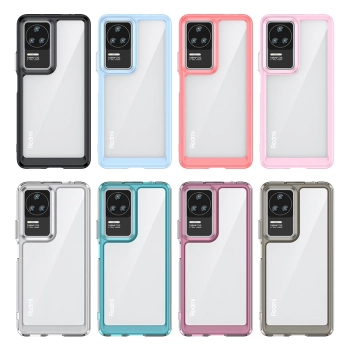 Outer Space Case etui Xiaomi Poco F4 5G pokrowiec z elastyczną ramką niebieskie