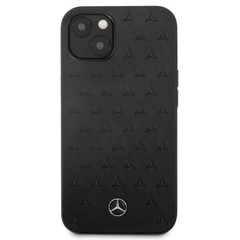 Etui Mercedes Leather Stars Pattern na iPhone 13 mini - czarne
