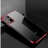 Clear Color case żelowy pokrowiec etui z metaliczną ramką Samsung Galaxy A72 4G czerwony