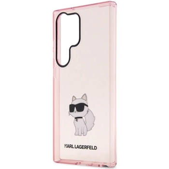 Etui Karl Lagerfeld Ikonik Choupette na Samsung Galaxy S23 Ultra - różowe
