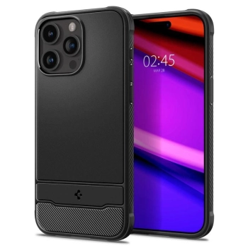 Etui Spigen Rugged Armor Mag z MagSafe na iPhone 15 Pro Max - czarny mat
