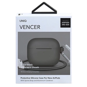 Etui UNIQ Vencer Silicone na AirPods 3 - beżowe