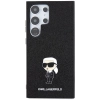 Etui Karl Lagerfeld Fixed Glitter Ikonik Logo Metal Pin na Samsung Galaxy S24 Ultra - czarne
