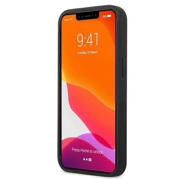 Etui AMG Leather Hot Stamped na iPhone 13 mini - czarne