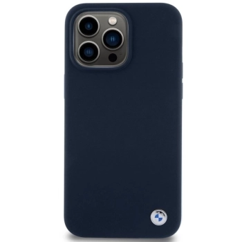 Etui BMW Silicone Metal Logo na iPhone 15 Pro Max - granatowe