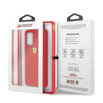 Etui Ferrari Silicone na Samsung Galaxy S20+ - czerwone