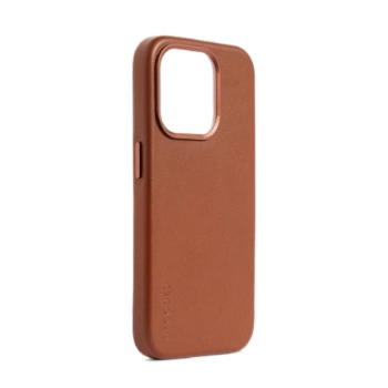 Etui Decoded Leather Case skórzane z MagSafe do iPhone 15 Pro - brązowe