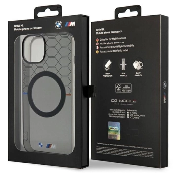 Etui BMW Pattern MagSafe na iPhone 15 / 14 / 13 - szare