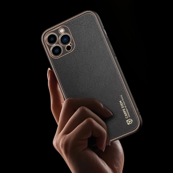 Dux Ducis Yolo eleganckie etui pokrowiec ze skóry ekologicznej iPhone 13 Pro Max czerwony