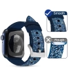Kingxbar Crystal Fabric Band pasek bransoletka do Watch 6 / SE / 5 / 4 / 3 / 2 (40mm / 38mm) silikonowy pasek kryształowa opaska niebieski
