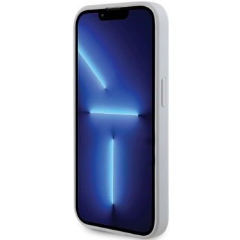 Etui Guess Strass Metal Logo na iPhone 15 Pro - srebrne