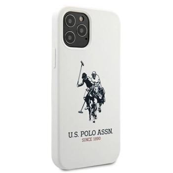 Etui U.S. Polo Assn. Silicone Collection na iPhone 12 Pro Max - białe