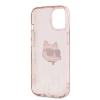 Etui Karl Lagerfeld IML Choupette Head & Monogram na iPhone 13 - różowe