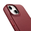 iCarer CE Premium Leather Folio Case skórzane etui iPhone 14 Plus z klapką magnetyczne MagSafe czerwony (WMI14220715-RD)