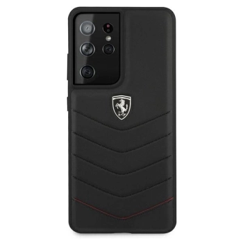 Etui Ferrari Off Track Quilted na Samsung Galaxy S21 Ultra - czarne