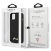 Etui Guess Silicone Script Gold Logo na iPhone 13 - czarne