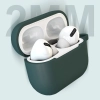 Etui do AirPods 3 silikonowy miękki pokrowiec na słuchawki + brelok karabińczyk zawieszka czarny (case D)