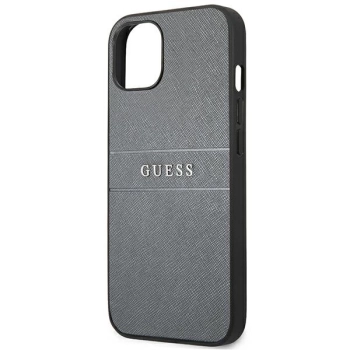 Etui Guess Saffiano Strap na iPhone 13 mini - szare