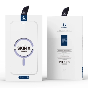 Etui magnetyczne z klapką Dux Ducis Skin X Pro z MagSafe do iPhone 15 - fioletowe
