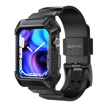 Etui z paskiem Supcase Unicorn Beetle Pro na Apple Watch 4/5/6/7/8/SE (44/45 mm) - czarne