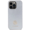 Etui Guess Strass Metal Logo do iPhone 15 Pro Max - srebrne