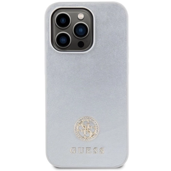 Etui Guess Strass Metal Logo do iPhone 15 Pro Max - srebrne