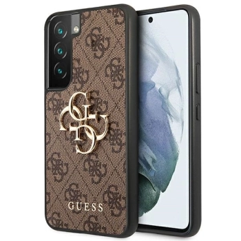 Etui Guess 4G Big Metal Logo na Samsung Galaxy S22 - brązowe