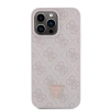 Etui Guess Leather 4G Diamond Triangle do iPhone 15 Pro Max - różowe