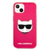 Etui Karl Lagerfeld Glitter Choupette Fluo na iPhone 13 mini - różowe