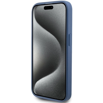 Etui Guess 4G Stripe Collection na iPhone 15 Pro - niebieskie