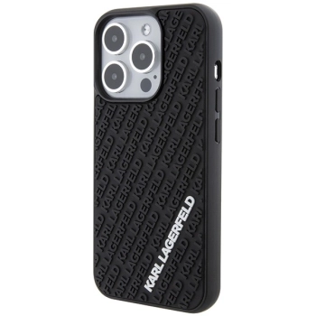 Etui Karl Lagerfeld 3D Rubber Multi Logo na iPhone 15 Pro - czarne