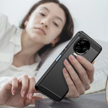 Carbon Case etui do Infinix Note 12 (2023) / Infinix Note 12 Pro elastyczny silikonowy karbonowy pokrowiec czarne