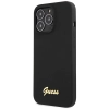 Etui Guess Silicone Script Gold Logo na iPhone 13 Pro Max - czarne