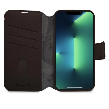 Etui Decoded Detachable Wallet Case skórzane z MagSafe z klapką do iPhone 14 Pro Max - brązowe