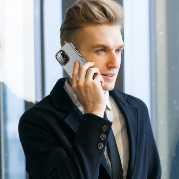 Dux Ducis Fino etui pokrowiec pokryty nylonowym materiałem iPhone 13 Pro szary