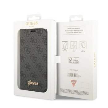 Etui Guess 4G Vintage Gold Logo na iPhone 14 Plus - czarne