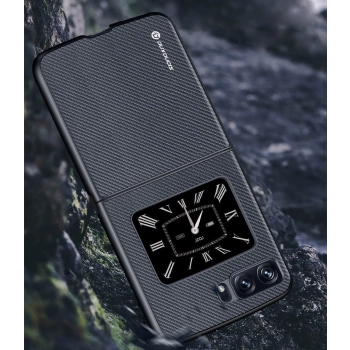 Dux Ducis Fino etui Motorola Razr 2022 pokrowiec z silikonową ramką czarne