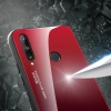 Gradient Glass etui pokrowiec nakładka ze szkła hartowanego Huawei P40 Lite E różowo-fioletowy