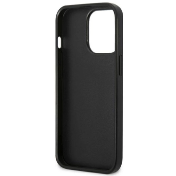 Etui U.S. Polo Assn. Leather Stitch na iPhone 14 Pro - granatowe