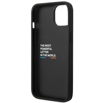 Etui BMW Leather Stamp Tricolor na iPhone 14 Plus - czarne