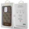 Etui Guess 4G Stripe Collection na iPhone 15 Pro - brązowe