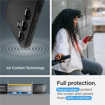 Etui Spigen Liquid Air na Samsung Galaxy S24+ - czarny mat