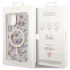 Etui Guess Flower MagSafe na iPhone 14 - przezroczyste