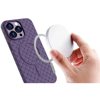 Plecione etui MagSafe Woven Case do iPhone 15 Pro Max - czarne