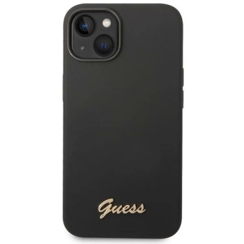 Etui Guess Silicone Vintage Gold Logo na iPhone 14 Plus - czarne